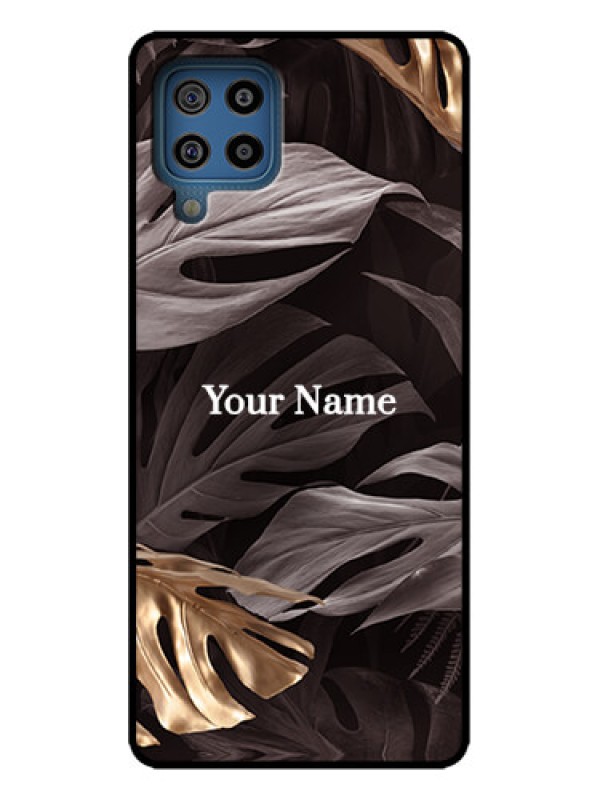Custom Galaxy M32 4G Custom Metal Phone Case - Wild Leaves Digital Paint Design