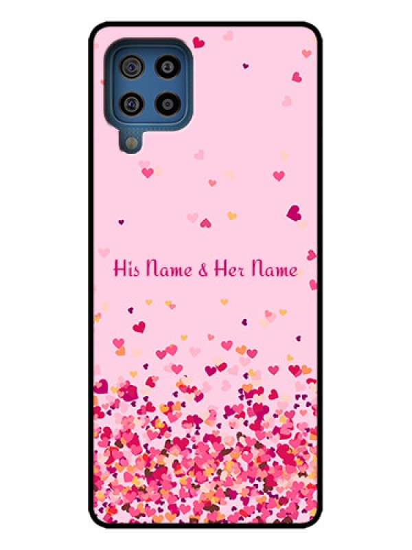 Custom Galaxy M32 4G Custom Metal Phone Case - Floating Hearts Design
