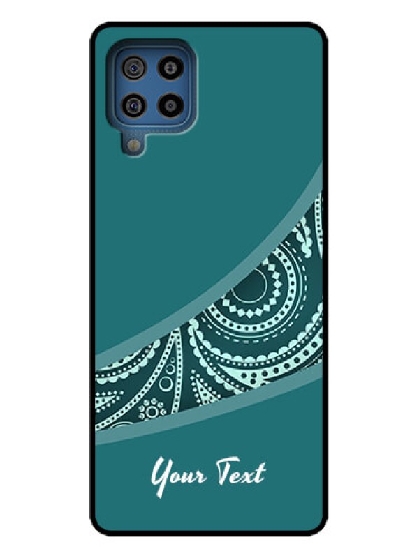 Custom Galaxy M32 4G Custom Metal Phone Case - Semi Visible Floral Design