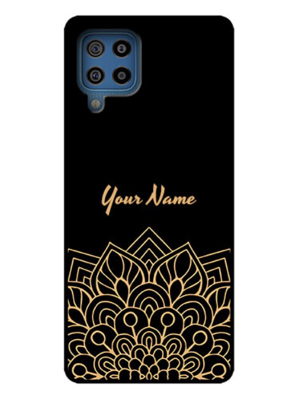Custom Galaxy M32 4G Custom Metal Phone Case - Golden Mandala Design