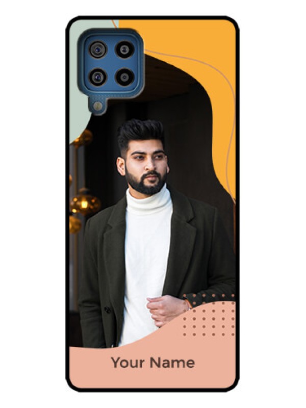 Custom Galaxy M32 4G Custom Metal Phone Case - Tri - Coloured Overlay Design