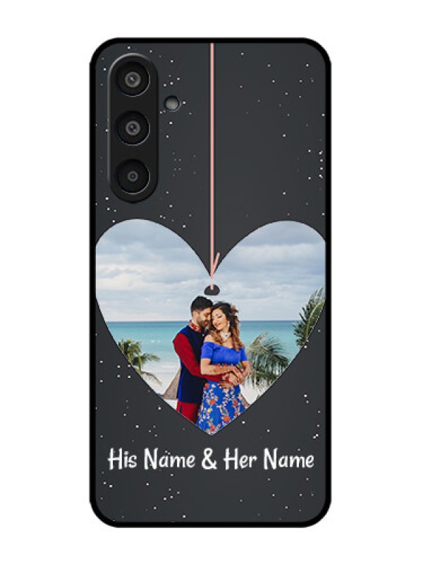 Custom Galaxy M35 5G Custom Metal Phone CaseHanging Heart Design