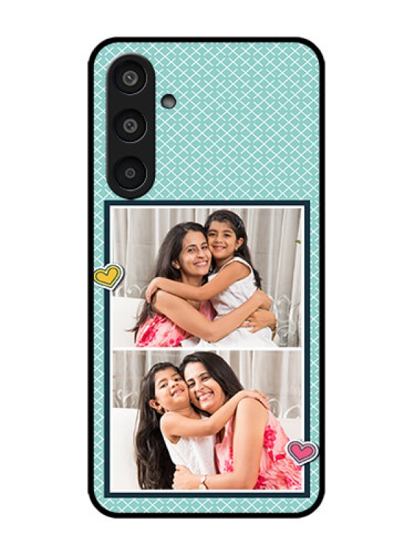 Custom Galaxy M35 5G Custom Metal Phone Case2 Image Holder With Pattern Design