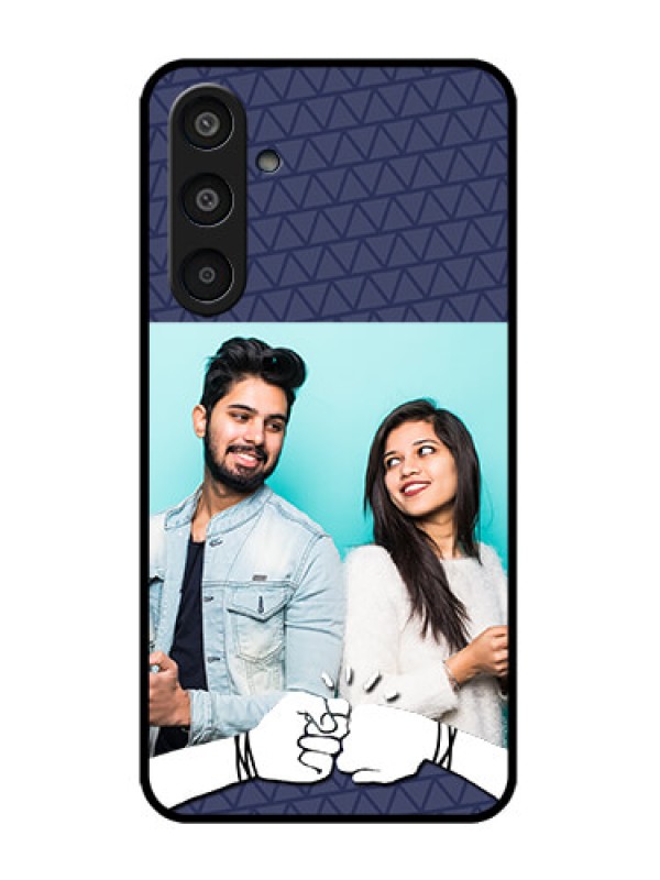 Custom Galaxy M35 5G Custom Metal Phone CaseWith Best Friends Design
