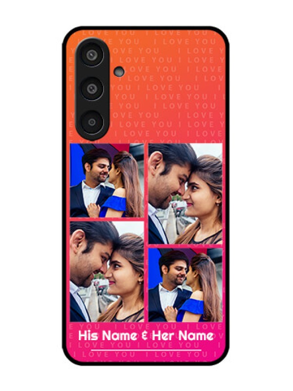 Custom Galaxy M35 5G Custom Metal Phone CaseI Love You Pink Design