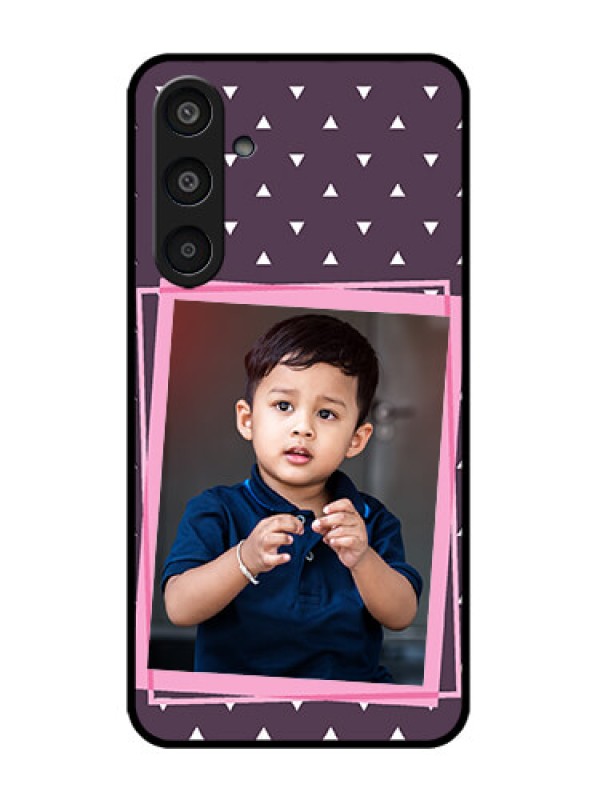 Custom Galaxy M35 5G Custom Metal Phone CaseTriangle Pattern Dotted Design