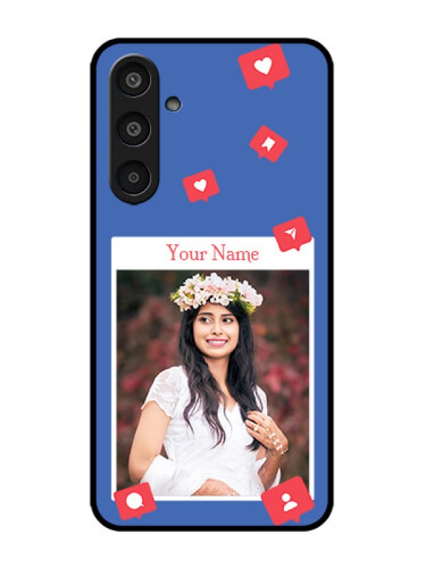 Custom Galaxy M35 5G Custom Metal Phone CaseLike Share And Comment Design
