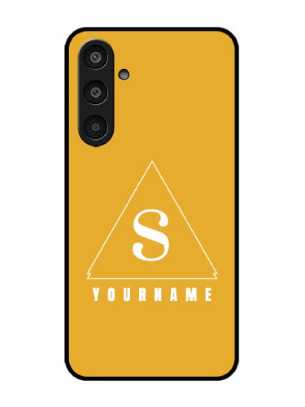 Custom Galaxy M35 5G Custom Metal Phone CaseSimple Triangle Design