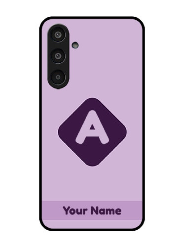 Custom Galaxy M35 5G Custom Metal Phone CaseCustom Letter In Curved Badge Design