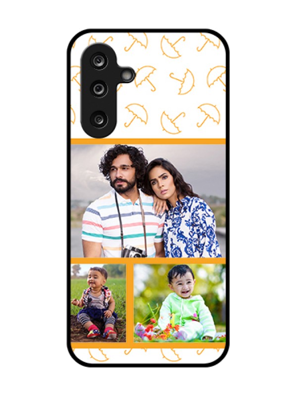 Custom Samsung Galaxy M36 5G Custom Metal Phone Case - Yellow Pattern Design