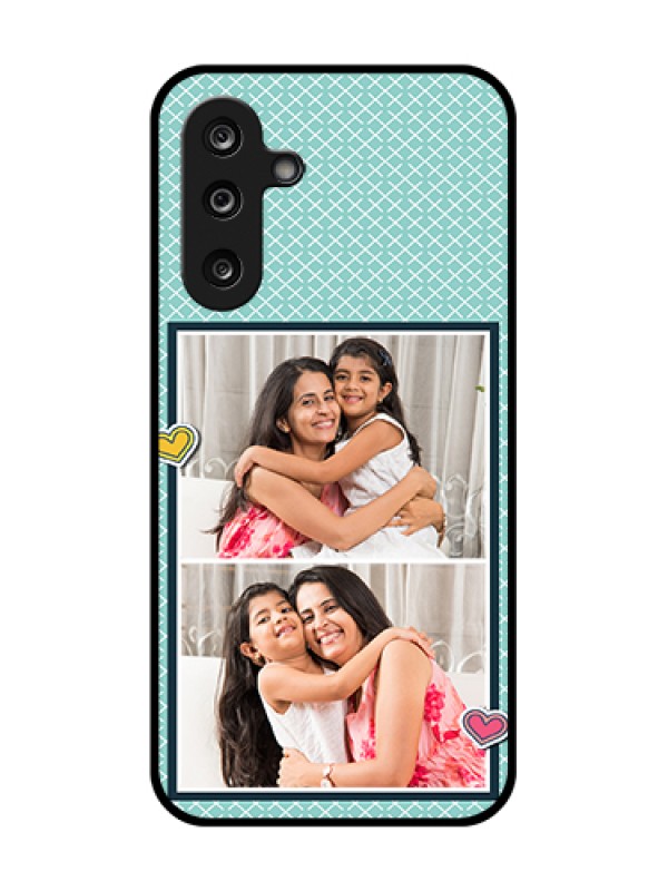 Custom Samsung Galaxy M36 5G Custom Metal Phone Case - 2 Image Holder With Pattern Design