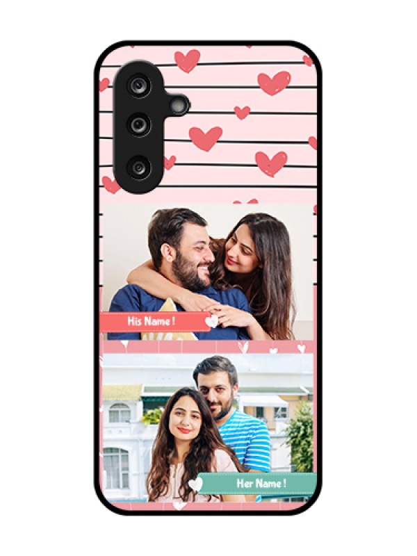 Custom Samsung Galaxy M36 5G Custom Metal Phone Case - Photo With Heart Design