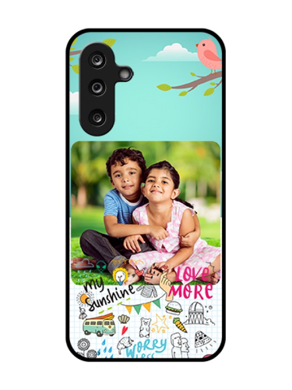 Custom Samsung Galaxy M36 5G Custom Metal Phone Case - Doodle Love Design