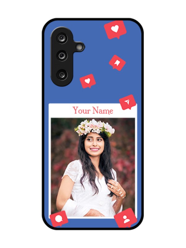 Custom Samsung Galaxy M36 5G Custom Metal Phone Case - Like Share And Comment Design