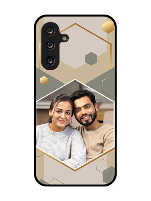 Custom Samsung Galaxy M36 5G Custom Metal Phone Case - Stylish Hexagon Pattern Design