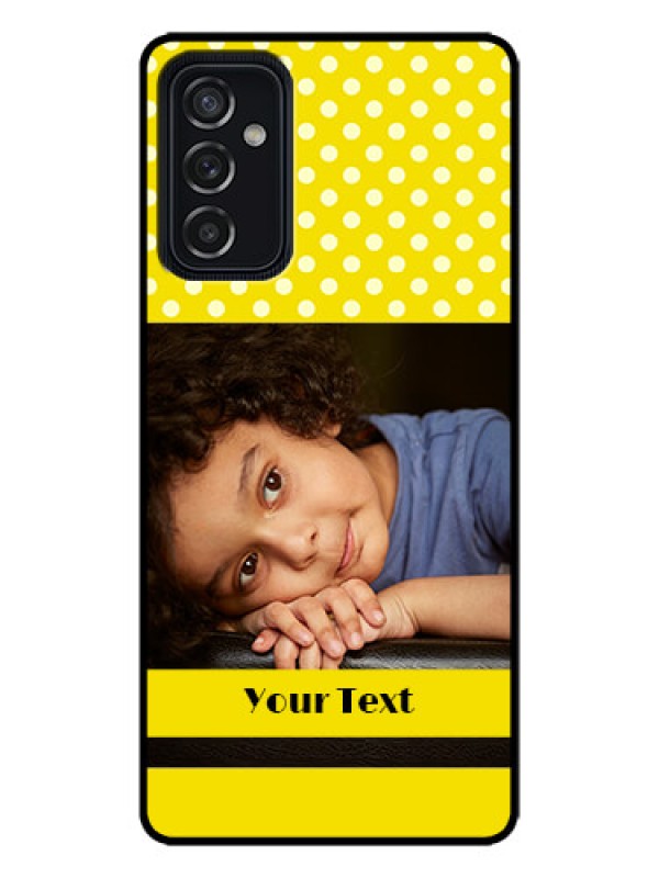 Custom Galaxy M52 5G Custom Metal Phone Case - Bright Yellow Case Design