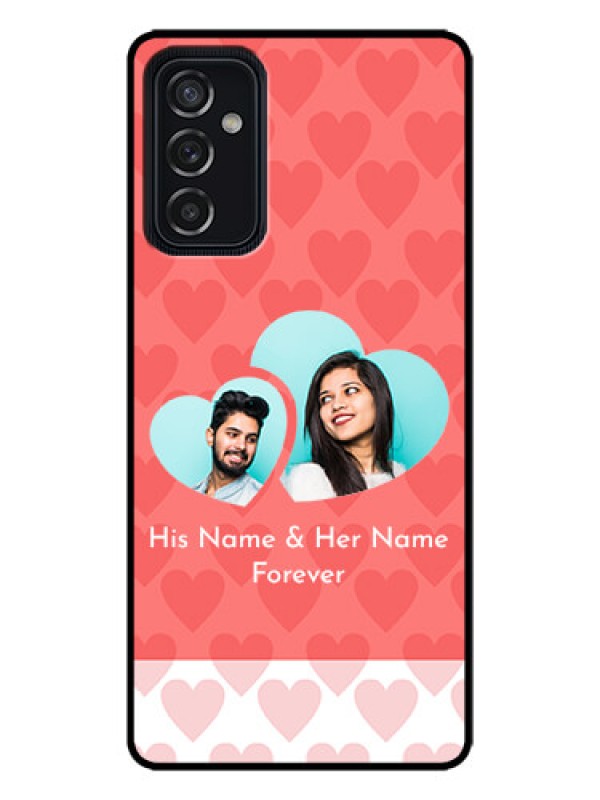 Custom Galaxy M52 5G Custom Metal Phone Case - Couple Pic Upload Design