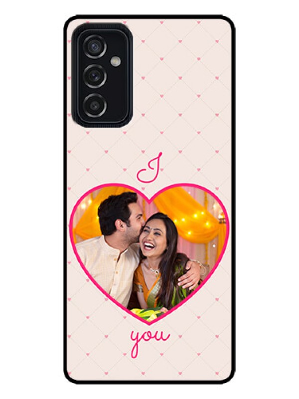 Custom Galaxy M52 5G Custom Metal Phone Case - Heart Shape Design