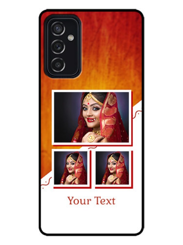 Custom Galaxy M52 5G Custom Metal Phone Case - Wedding Memories Design