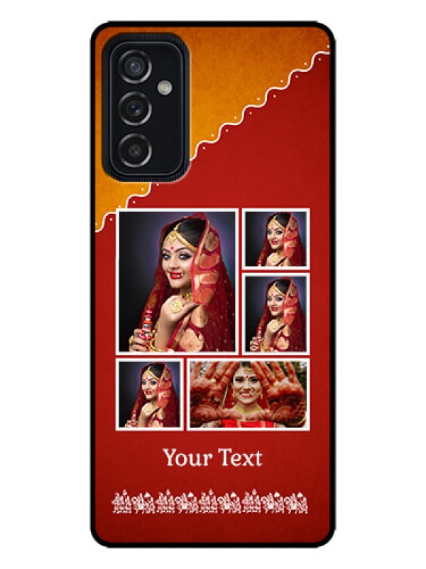 Custom Galaxy M52 5G Custom Metal Phone Case - Wedding Pic Upload Design