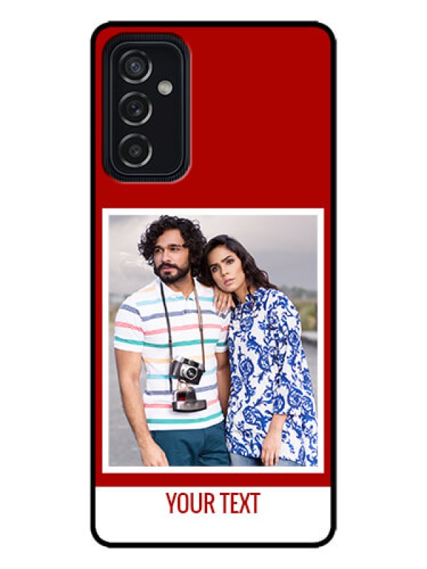 Custom Galaxy M52 5G Custom Metal Phone Case - Red Color Design