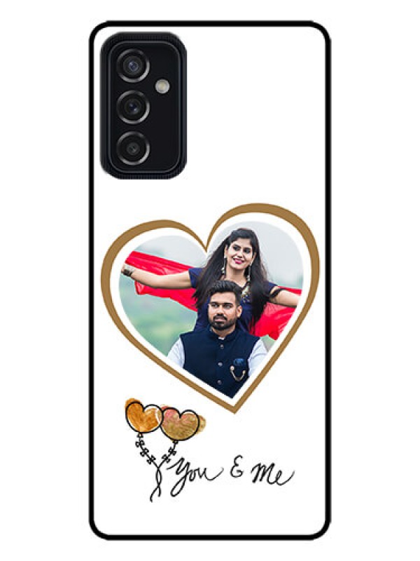 Custom Galaxy M52 5G Custom Metal Phone Case - You and Me Design