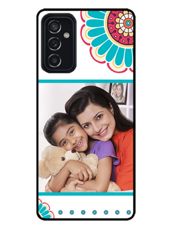 Custom Galaxy M52 5G Custom Metal Phone Case - Flower Design