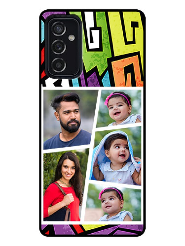 Custom Galaxy M52 5G Custom Metal Phone Case - Graffiti Pattern Design