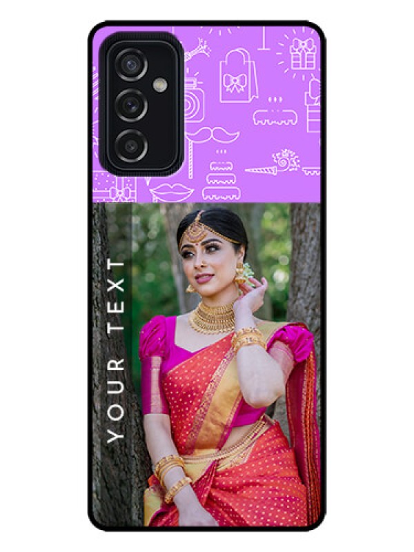 Custom Galaxy M52 5G Custom Metal Phone Case - Birthday Icons Design