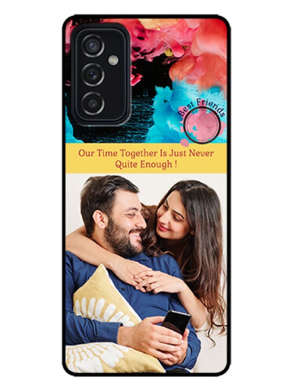 Custom Galaxy M52 5G Custom Metal Phone Case - Quote With Acrylic Painting Design