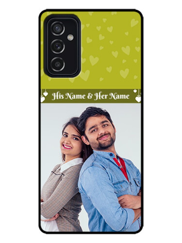 Custom Galaxy M52 5G Custom Metal Phone Case - You and Me Heart Design