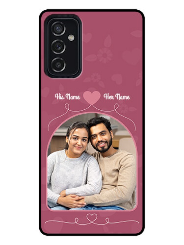Custom Galaxy M52 5G Custom Metal Phone Case - Love Floral Design