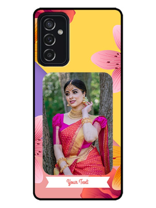 Custom Galaxy M52 5G Custom Metal Phone Case - 3 Image With Vintage Floral Design