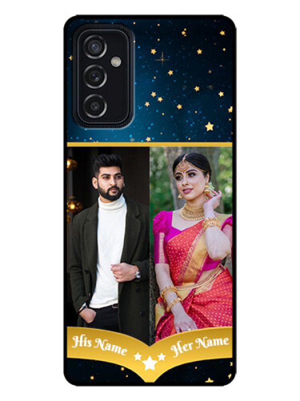 Custom Galaxy M52 5G Custom Metal Phone Case - Galaxy Stars Backdrop Design