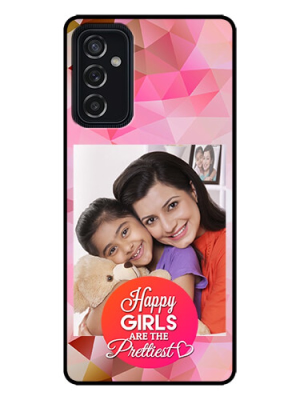 Custom Galaxy M52 5G Custom Metal Phone Case - Abstract Triangle Design