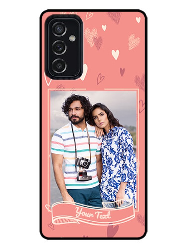 Custom Galaxy M52 5G Custom Metal Phone Case - Love Doodle Art Design