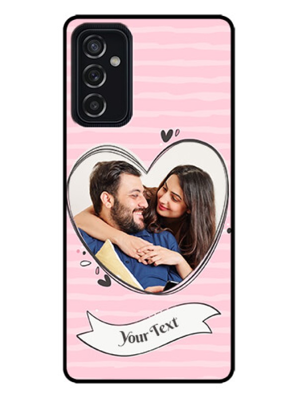 Custom Galaxy M52 5G Custom Metal Phone Case - Vintage Heart Design