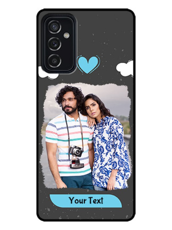 Custom Galaxy M52 5G Custom Metal Phone Case - Splashes With Love Doodles Design