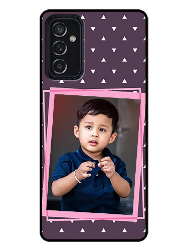 Custom Galaxy M52 5G Custom Metal Phone Case - Triangle Pattern Dotted Design