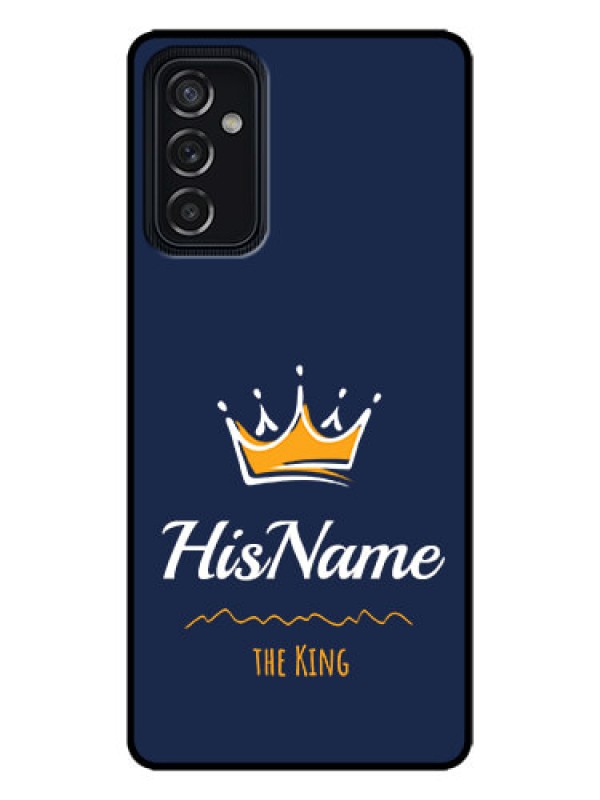 Custom Galaxy M52 5G Custom Metal Phone Case - King With Name Design