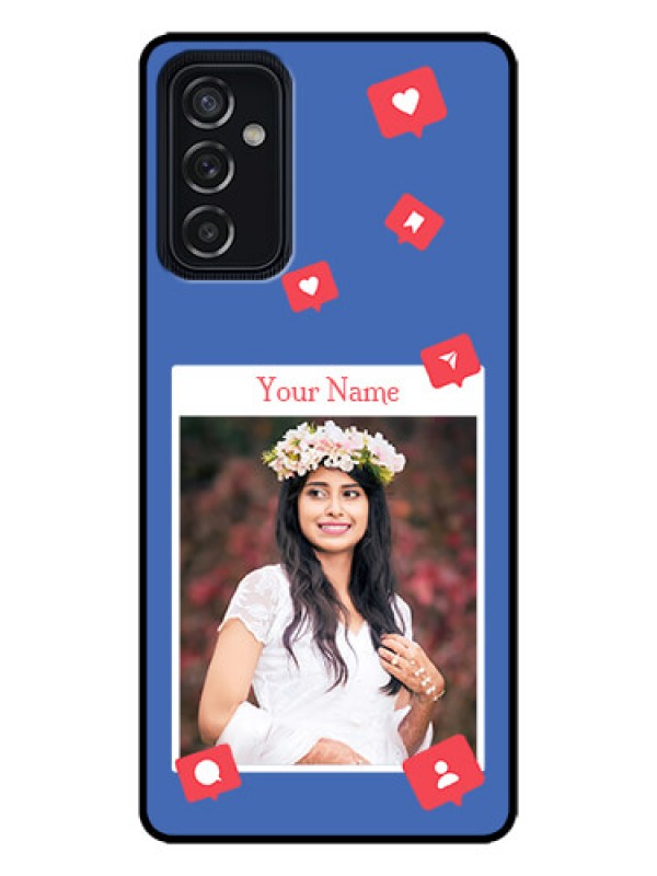 Custom Galaxy M52 5G Custom Metal Phone Case - Like Share And Comment Design