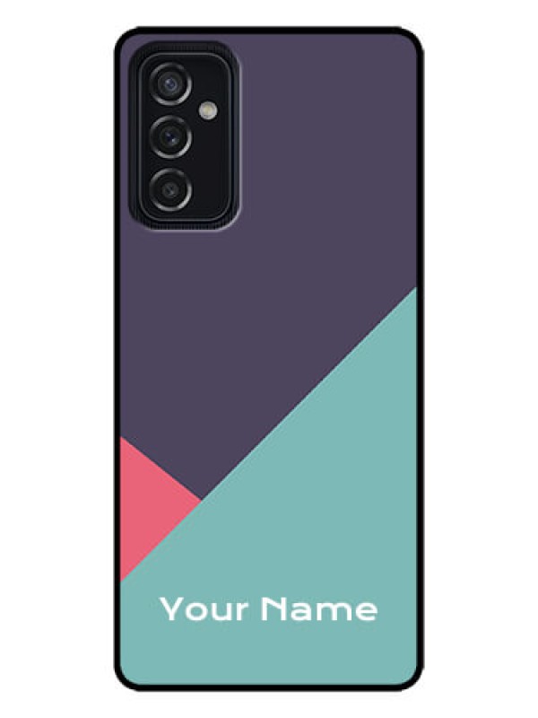 Custom Galaxy M52 5G Custom Metal Phone Case - Tri Color Abstract Design