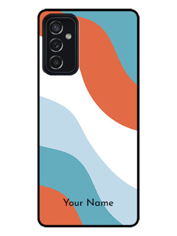 Custom Galaxy M52 5G Custom Metal Phone Case - Coloured Waves Design