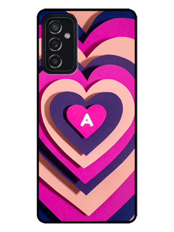 Custom Galaxy M52 5G Custom Metal Phone Case - Cute Heart Pattern Design