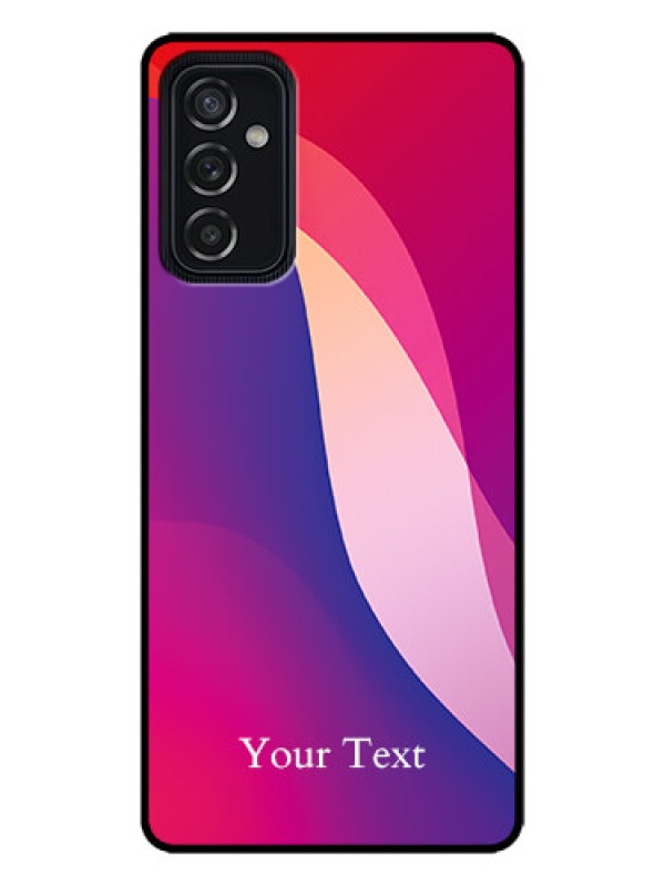 Custom Galaxy M52 5G Custom Metal Phone Case - Digital Abstract Overlap Design