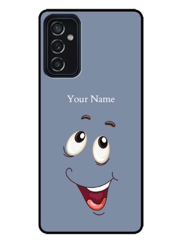 Custom Galaxy M52 5G Custom Metal Phone Case - Laughing Cartoon Face Design