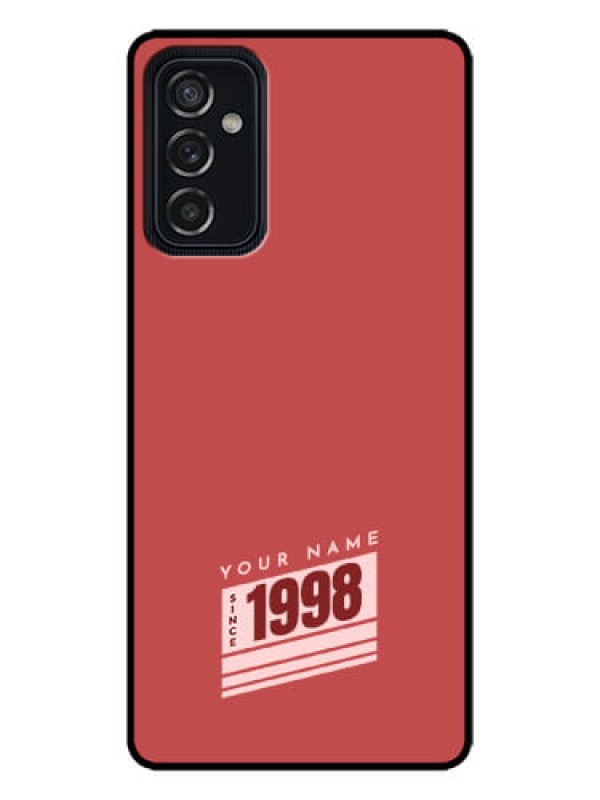Custom Galaxy M52 5G Custom Metal Phone Case - Red Custom Year Of Birth Design
