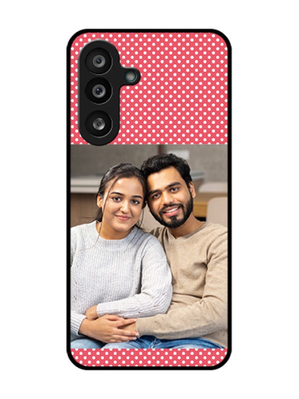 Custom Samsung Galaxy M56 5G Custom Metal Phone Case - White Dotted Design