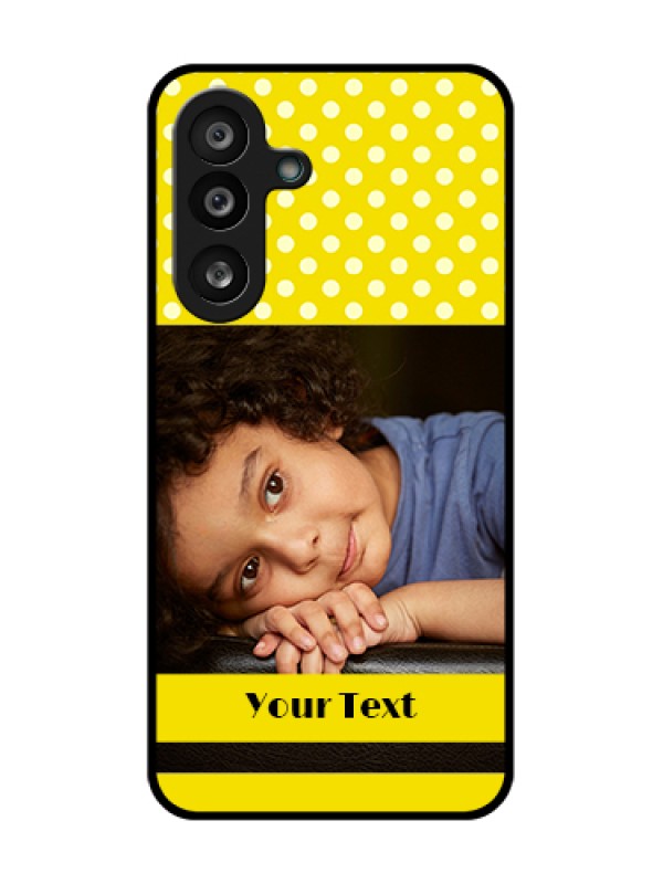 Custom Samsung Galaxy M56 5G Custom Metal Phone Case - Bright Yellow Case Design