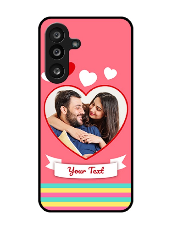 Custom Samsung Galaxy M56 5G Custom Metal Phone Case - Love Shapes Doodle Design